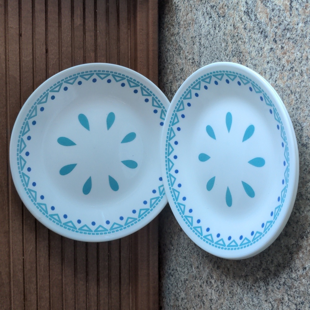 Corelle Santorini Sky Bread Dessert Plates Set of 3